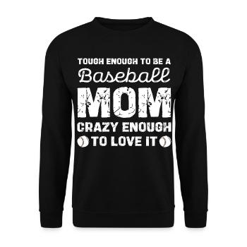 Baseball Mom Tough Love Graphic - Unisex Sweatshirt - black - Front - Alina (178cm) & Michal (187cm)