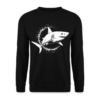 requin prédateur prédateur de l’océan - Sweat-shirt Unisexe - noir - Devant - Alina (178cm) & Michal (187cm)