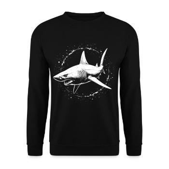 requin prédateur prédateur de l’océan - Sweat-shirt Unisexe - noir - Devant - Alina (178cm) & Michal (187cm)