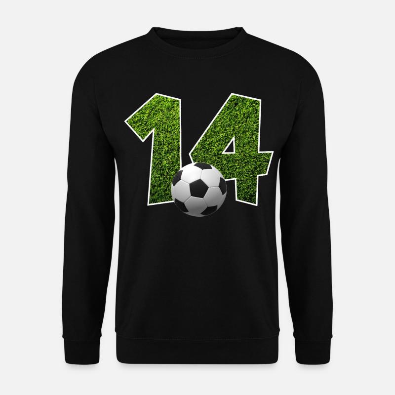 NR. 14 NUMMER 14 FUßBALL 14. GEBURTSTAG - Unisex Pullover - Schwarz