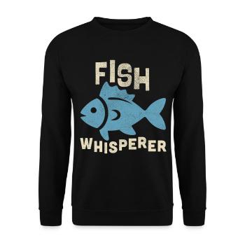Fish Whisperer - Unisex Sweatshirt - black - Front - Alina (178cm) & Michal (187cm)