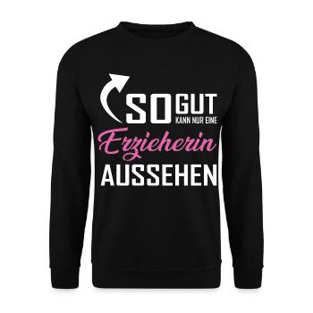 Seule une enseignante de maternelle peut avoir l’air aussi belle - Sweat-shirt Unisexe - noir - Devant - Alina (178cm) & Michal (187cm)