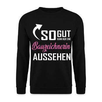 Seule une dessinatrice peut être aussi belle - Sweat-shirt Unisexe - noir - Devant - Alina (178cm) & Michal (187cm)