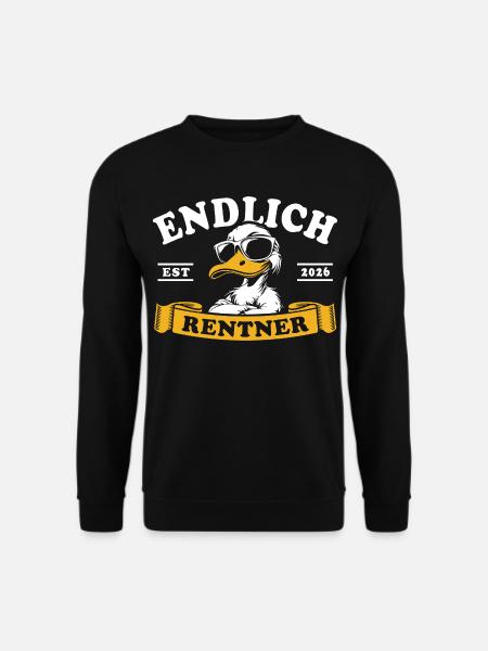 Cartoon Rente 2026 - Ruhestand - Pension - Unisex Pullover - Schwarz