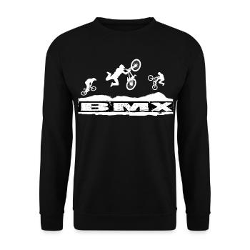 BMX Bike - Unisex Pullover - Schwarz - Vorne - Alina (178cm) & Michal (187cm)