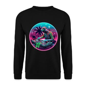 Disc jockey - Unisex Sweatshirt - black - Front - Alina (178cm) & Michal (187cm)