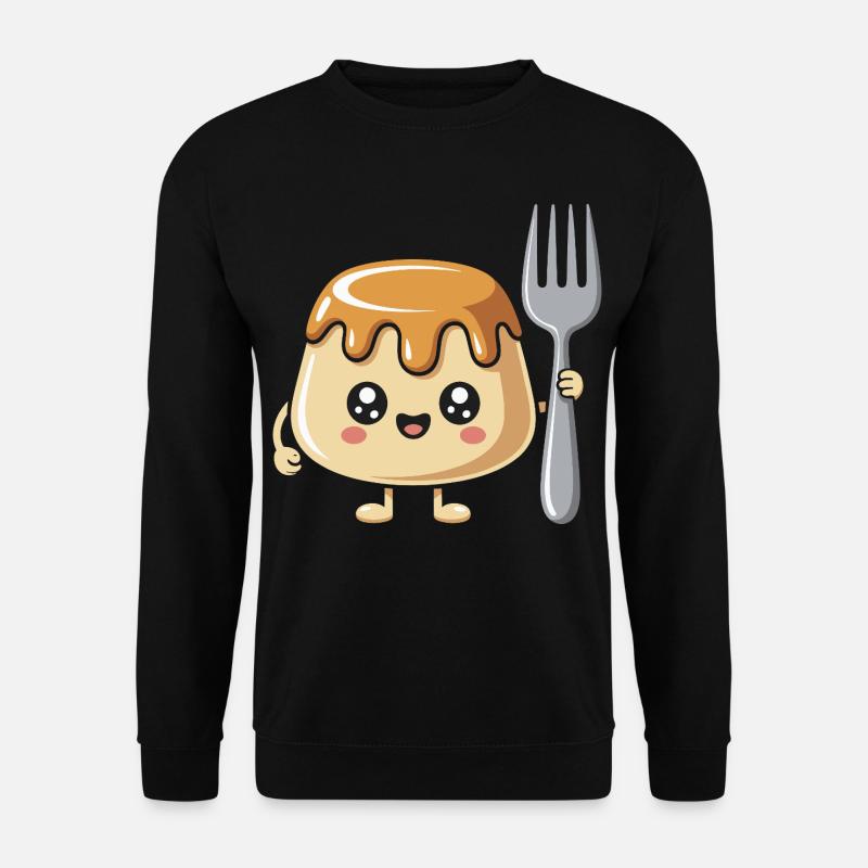 Pudding Mit Gabel - Unisex Pullover - Schwarz