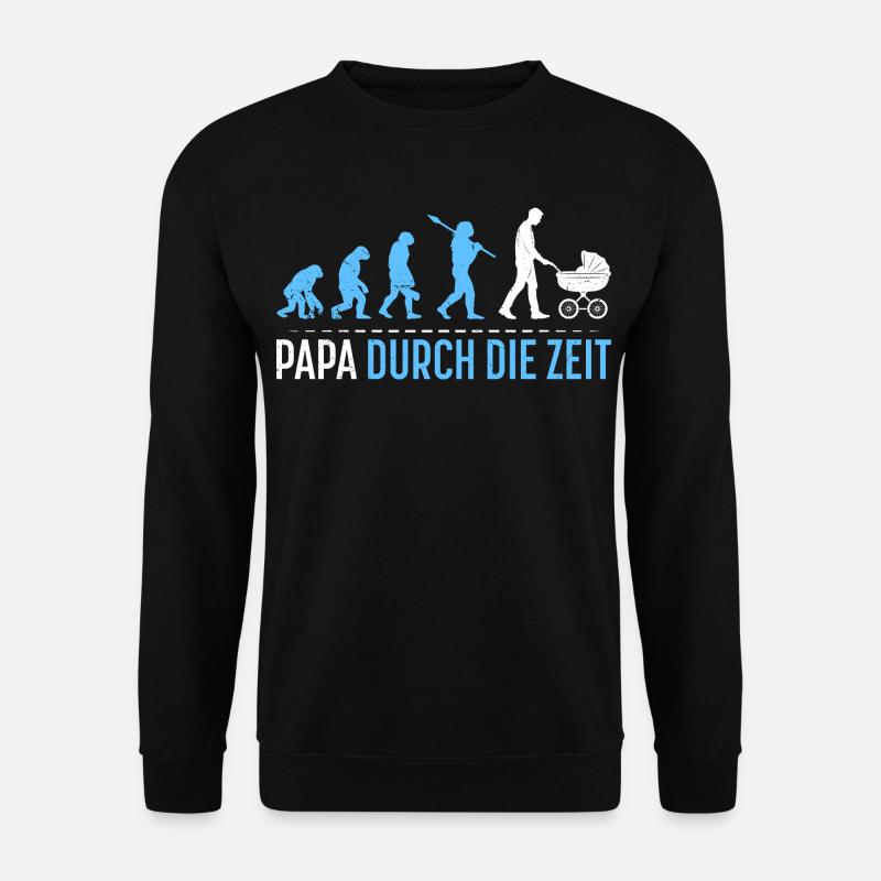 Father-to-be DADDY THROUGH TIME Funny - Unisex Sweatshirt - black