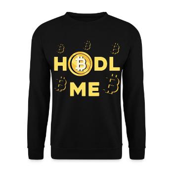 HODL ME Bitcoin Logo - Sweat-shirt Unisexe - noir - Devant - Alina (178cm) & Michal (187cm)
