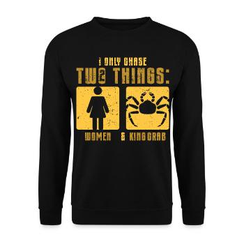 Alaska King Crab - Unisex Sweatshirt - black - Front - Alina (178cm) & Michal (187cm)