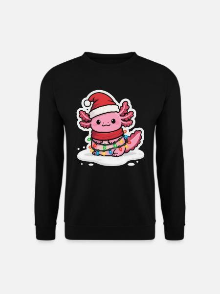 Funny Axolotl Christmas - Unisex Sweatshirt - black