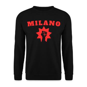 Milano - Sweat-shirt Unisexe - noir - Devant - Alina (178cm) & Michal (187cm)