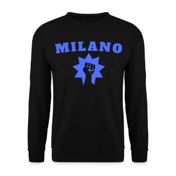 Milano - Sweat-shirt Unisexe - noir - Devant - Alina (178cm) & Michal (187cm)