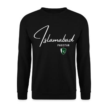 Islamabad Pakistan, Pakistani pride - Unisex Sweatshirt - black - Front - Alina (178cm) & Michal (187cm)