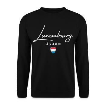 Made in Luxembourg, Luxembourg pride - Unisex Sweatshirt - black - Front - Alina (178cm) & Michal (187cm)