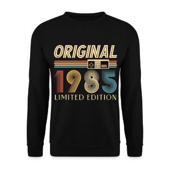 Gamer 40th Birthday 40th Anniversary Original 1985 - Unisex Sweatshirt - black - Front - Alina (178cm) & Michal (187cm)