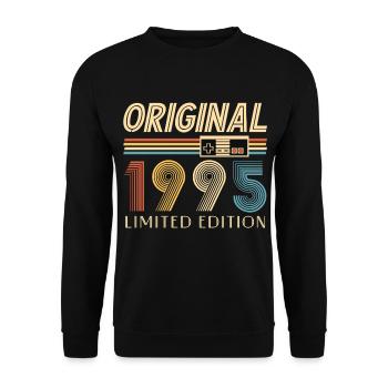 Gamer 30th Birthday 30th Anniversary Original 1995 - Unisex Sweatshirt - black - Front - Alina (178cm) & Michal (187cm)