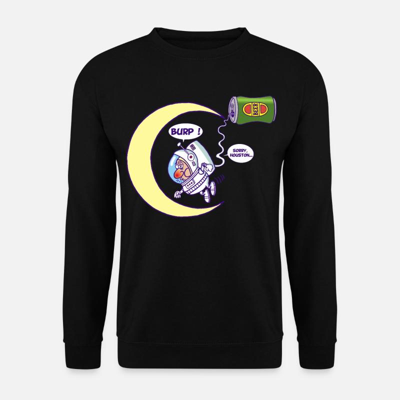 Astronaut und Bier - Unisex Pullover - Schwarz