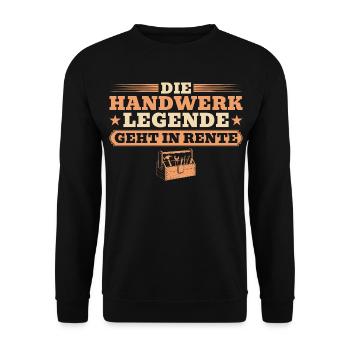 Retraités - La légende de l’artisanat prend sa retraite - Sweat-shirt Unisexe - noir - Devant - Alina (178cm) & Michal (187cm)
