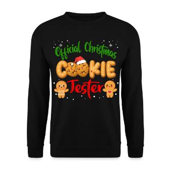 Official Cookie Tester Family Matching Outfit - Unisex Sweatshirt - black - Front - Alina (178cm) & Michal (187cm)
