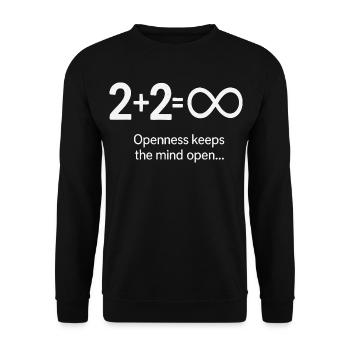 Shirt for Philosophers, Teachers and Deep Thinkers - Unisex Sweatshirt - black - Front - Alina (178cm) & Michal (187cm)