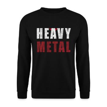 Heavy Metal Motif - Unisex Sweatshirt - black - Front - Alina (178cm) & Michal (187cm)