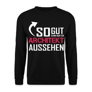 So gut kann nur ein Architekt aussehen - Unisex Pullover - Schwarz - Vorne - Alina (178cm) & Michal (187cm)