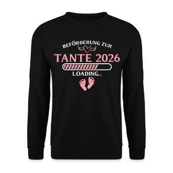 Aunt 2026 Pregnancy Announcement Godmother - Unisex Sweatshirt - black - Front - Alina (178cm) & Michal (187cm)
