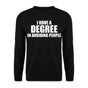 Graduate in People Avoidance - Unisex Sweatshirt - black - Front - Alina (178cm) & Michal (187cm)