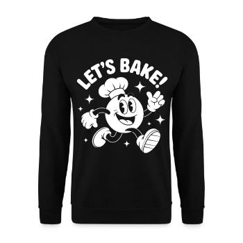 Pâtisserie avec un boulanger de dessin animé joyeux - Sweat-shirt Unisexe - noir - Devant - Alina (178cm) & Michal (187cm)