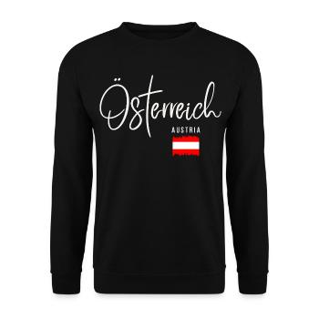 Fabriqué en Autriche, né en Autriche - Sweat-shirt Unisexe - noir - Devant - Alina (178cm) & Michal (187cm)