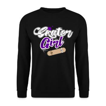 skater girl - Unisex Sweatshirt - black - Front - Alina (178cm) & Michal (187cm)