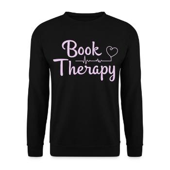 Thérapie par les livres Lecture de livres Dire - Sweat-shirt Unisexe - noir - Devant - Alina (178cm) & Michal (187cm)