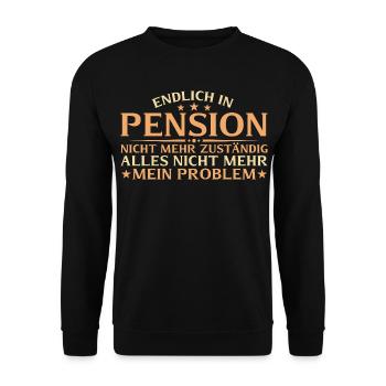 Pension Plus responsable - Retraité - Sweat-shirt Unisexe - noir - Devant - Alina (178cm) & Michal (187cm)