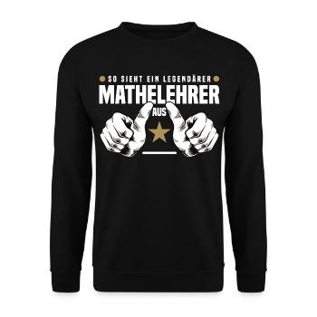 Mathelehrer - Unisex Pullover - Schwarz - Vorne - Alina (178cm) & Michal (187cm)