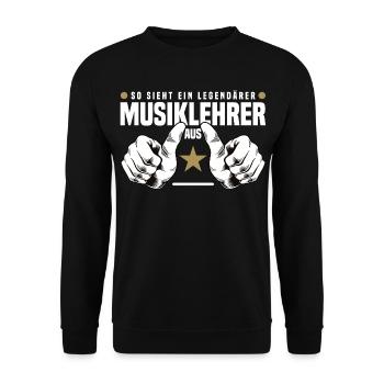 Musiklehrer - Unisex Pullover - Schwarz - Vorne - Alina (178cm) & Michal (187cm)