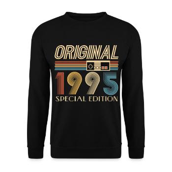 Gamer 30th Birthday 30th Anniversary Original 1995 - Unisex Sweatshirt - black - Front - Alina (178cm) & Michal (187cm)