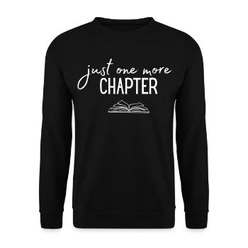 Just one more chapter – design for book lovers - Unisex Sweatshirt - black - Front - Alina (178cm) & Michal (187cm)