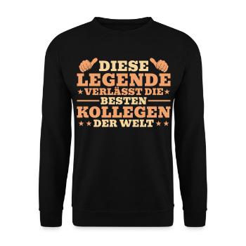 Pension Farewell - Retired colleague - Unisex Sweatshirt - black - Front - Alina (178cm) & Michal (187cm)