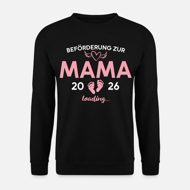 Mutter 2026 Schwangerschaftsankündigung Mama - Unisex Pullover - Schwarz
