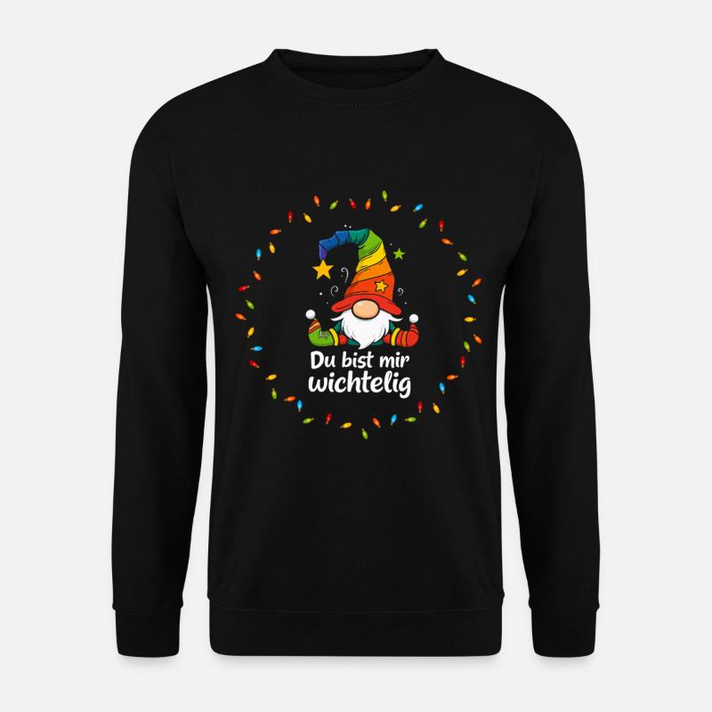 Wichtel Weihnachten Liebe - Unisex Pullover - Schwarz