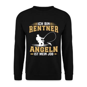 La pêche à la retraite, c’est mon métier - Sweat-shirt Unisexe - noir - Devant - Alina (178cm) & Michal (187cm)