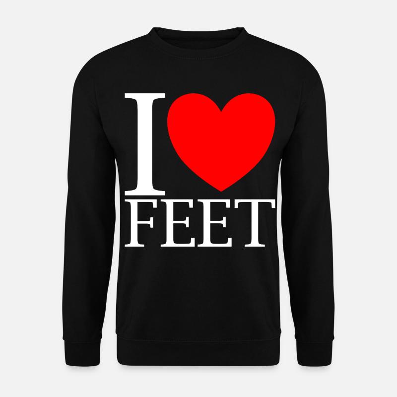 Ich Liebe Füße I Love Feet - Unisex Pullover - Schwarz