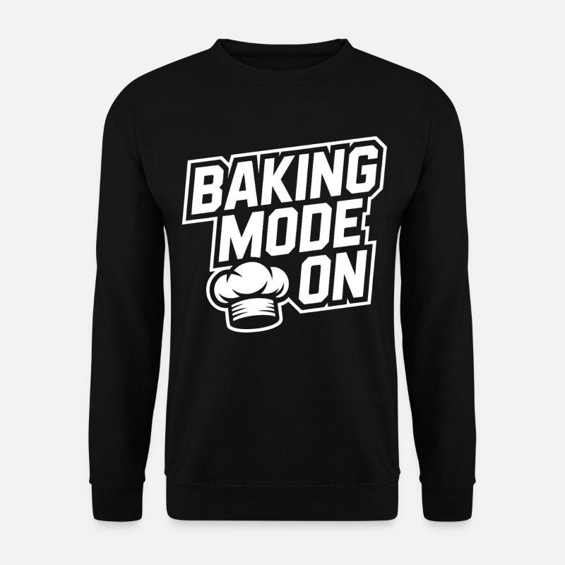 Backmodus An – Küchenhumor Design - Unisex Pullover - Schwarz