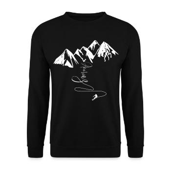 Avoriaz Ski Portes du Soleil Car Free Resort - Unisex Sweatshirt - black - Front - Alina (178cm) & Michal (187cm)