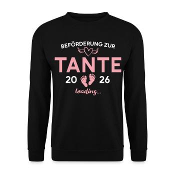 Aunt 2026 Pregnancy Announcement Sister - Unisex Sweatshirt - black - Front - Alina (178cm) & Michal (187cm)