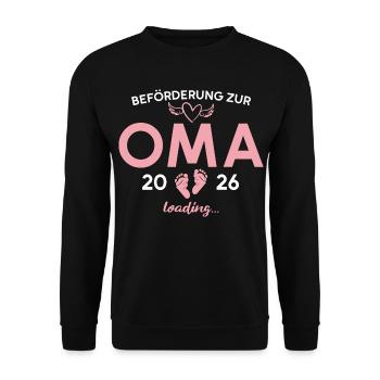 Grandma 2026 Pregnancy Announcement Mom - Unisex Sweatshirt - black - Front - Alina (178cm) & Michal (187cm)