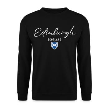 Edinburgh Scotland, elegant design Edinburgh - Unisex Sweatshirt - black - Front - Alina (178cm) & Michal (187cm)