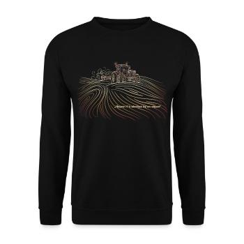 Farming Simulator „Helper H is blocked by an  - Unisex Pullover - Schwarz - Vorne - Alina (178cm) & Michal (187cm)