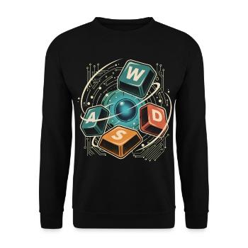 WASD Gaming Cadeau de joueur mignon mignon - Sweat-shirt Unisexe - noir - Devant - Alina (178cm) & Michal (187cm)